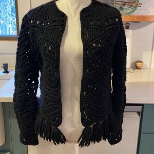 Tabula Rasa Wool Crocheted Cardigan